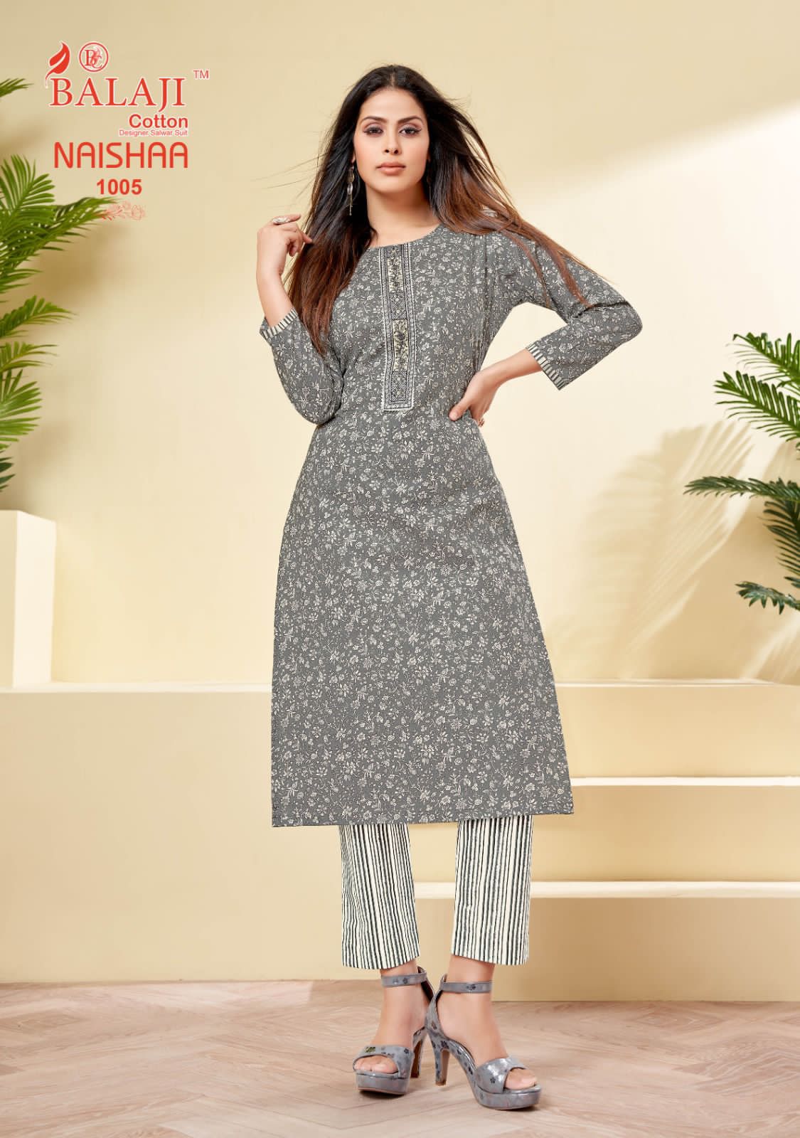 Balaji Naishaa Vol 1 Printed Kurti With Bottom Catalog
